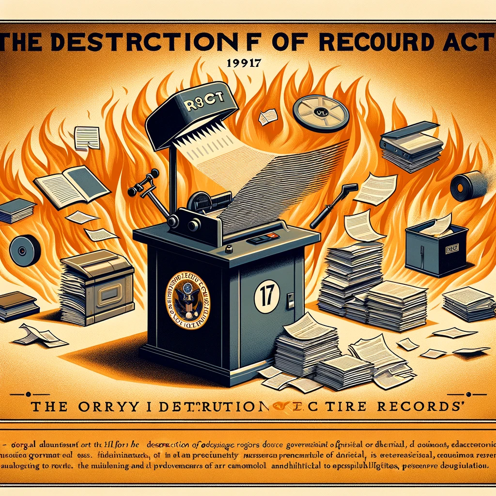 THE DESTRUCTION OF RECORD ACT, 1917