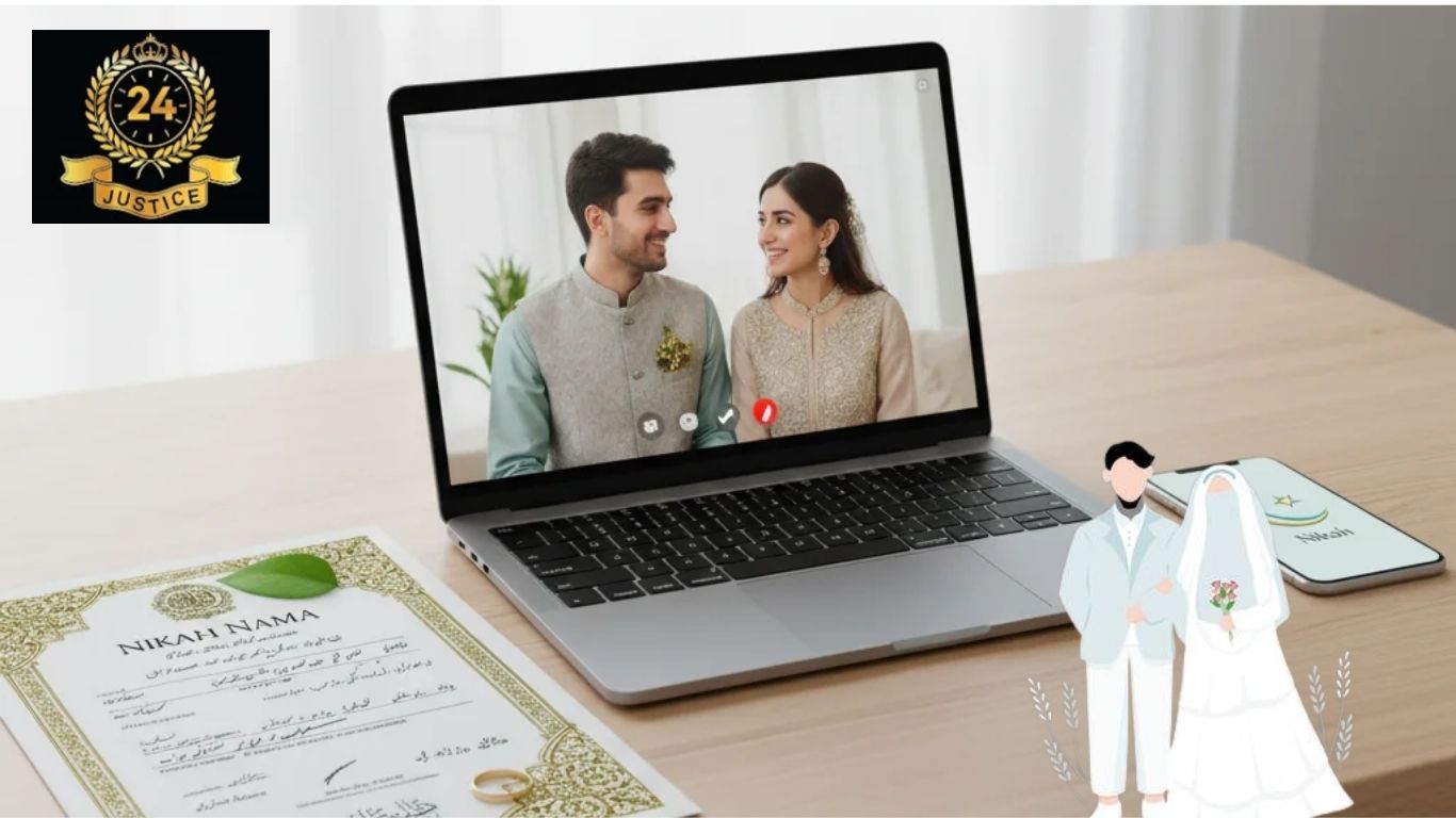 Muslim Couple Participating in Virtual Nikah